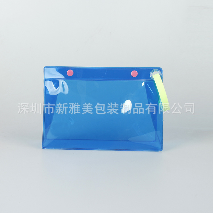 厂家批发PVC塑料拉链袋子定作透明立体塑料手提袋PVC化妆品包装袋