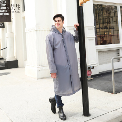 时尚非一次性雨具 旅游EVA环保雨衣类连体半透明户外成人雨衣徒步