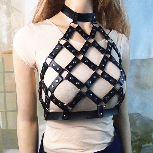 European and American Punk. Ring trendy sexy restraint collar strap KTV performance versatile accessories belt belt