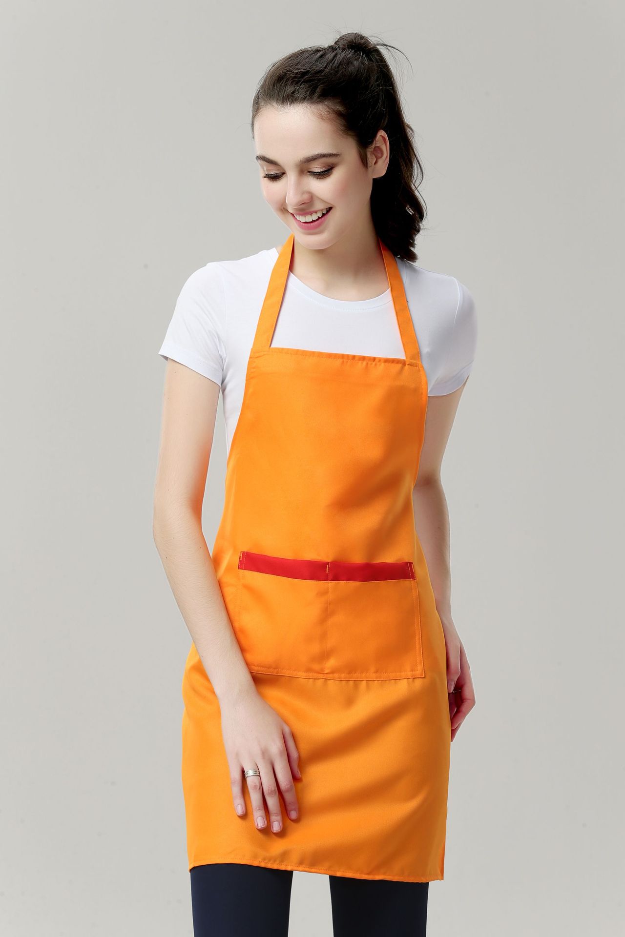 韩版无袖小猪围裙背带H型工字背围裙时尚居家厨房围群批发-阿里巴巴