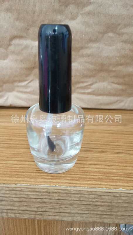 批发玻璃瓶 圆形指甲油瓶子 5ml玻璃指甲油空瓶   15ml指甲油瓶