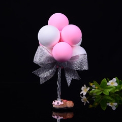 絲帶蝴蝶結氣球擺件創意告白氣球車飾品diy可愛車載初戀氣球擺設