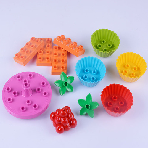 Compatible with LEGO large particle assembled building block accessories Ferris wheel rotating plate seesaw children's playground educational toys
