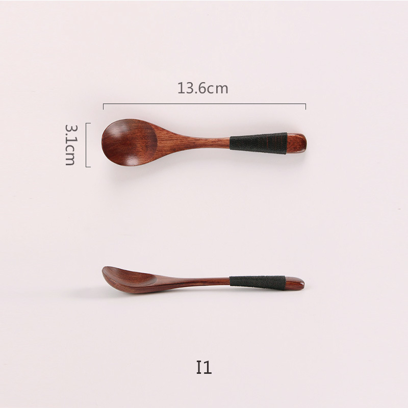 I1 올드페인트 나무숟가락 블랙라인 (13.6*3.1cm)