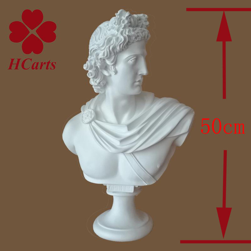 HCarts别墅电视柜50cm高树脂阿波罗胸像雕像雕塑欧式摆件现代简欧