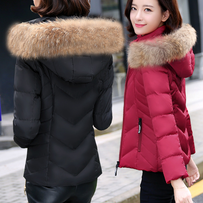 2019冬季外套羽绒棉服女短款修身大码女装棉衣加厚胖mm200斤棉袄