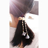 Hair accessory from pearl, chain, cloth with tassels, drill, hair rope, flowered