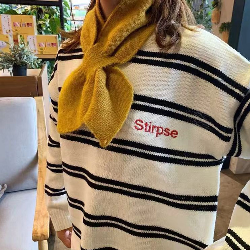 韩国东大门针织毛线脖套交叉围脖软妹蝴蝶结小围巾女秋冬季亲子款