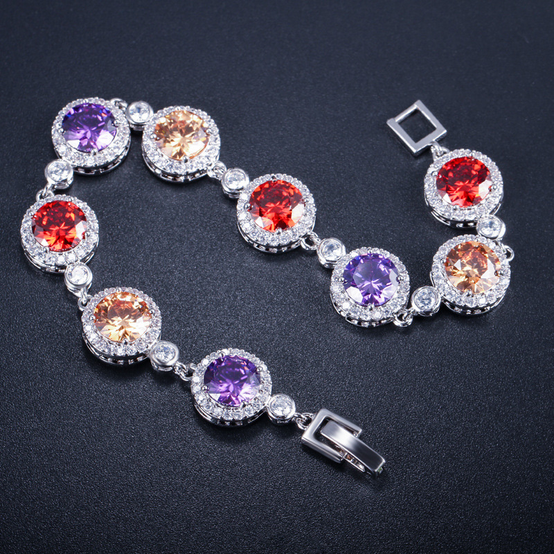 Title 4, Bracelet rond concentrique tendance en zircon p...