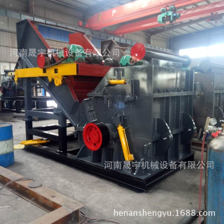 废旧铝桶铁屑粉碎机 易拉罐龙骨条破碎机 重型金属破碎机怎么卖