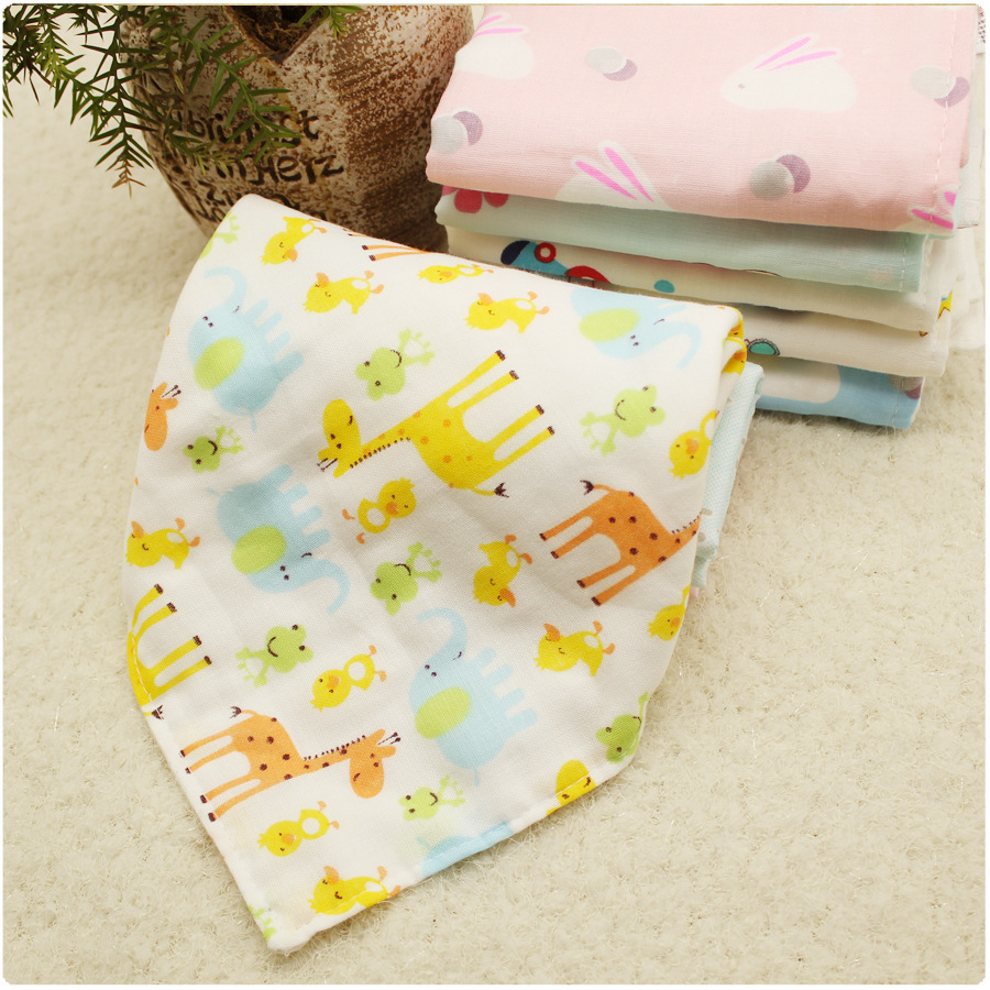 Thinking 2 Color 6 High density Gauze Kerchief baby Handkerchief pure cotton thickening baby Wash one's face Kerchief