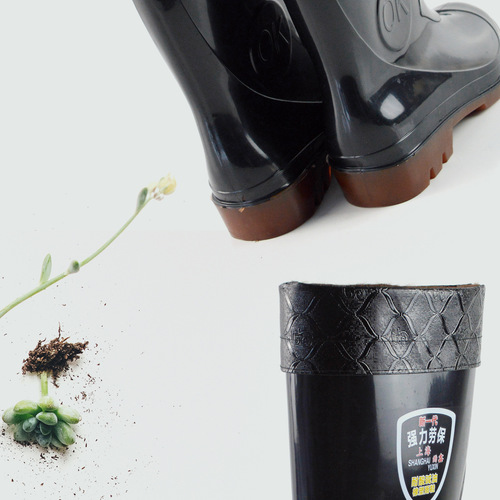 Men's Tall Waterproof Insulated Rain Boots, Black, Non-slip, Durable, Acid and Alkali Resistant, Oil Resistant, Safety, Outdoor Fishing Water Shoes