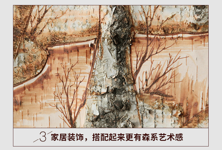 刻画桦木树皮画家居场合装饰大自然风格白桦树皮diy手工工艺画-阿里巴巴