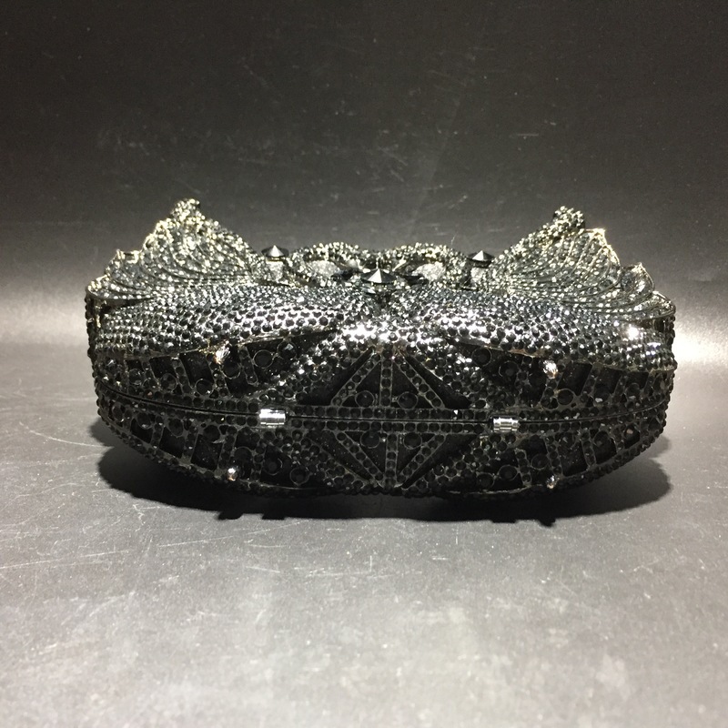 Túi clutch nữ đính kim cương thiên nga cỡ lớn dự tiệc — Màu đen, Màu hồng, Ảnh tùy chỉnh được Cá nhân hóa, Bảy màu vàng kim chi tiết 66