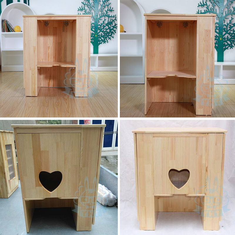 kindergarten Dedicated Mouth cup children Log solid wood Tea barrel Bucket rack Cup cabinet Heat insulation barrel