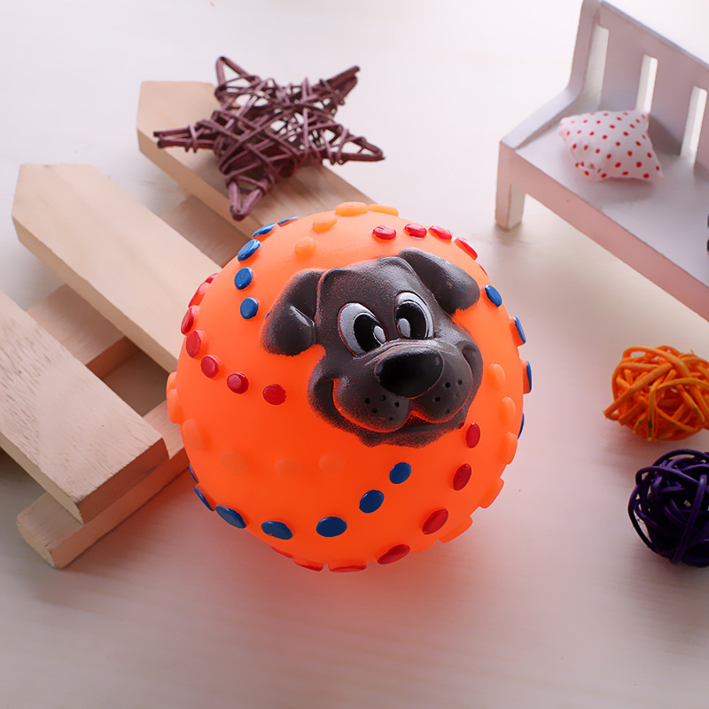 Perro mascota sonido juguete bola vinilo pequeño perro mordedura-resistente molar perro juguete fábrica de comercio exterior al por mayor