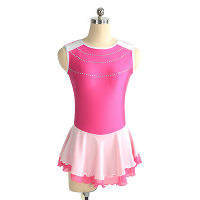 customized children adult Pattern Skate clothing girl perform clothing match level examination skirt 16 Color Selection Nylon 34