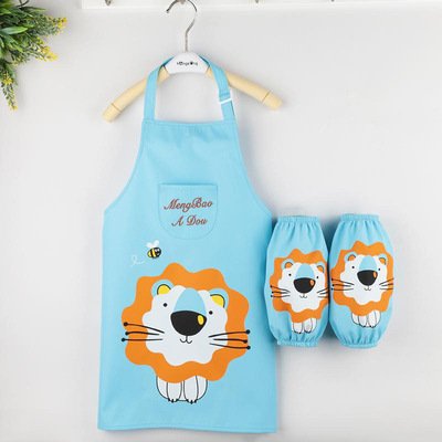 批發兒童圍裙畫畫衣防水中大童幼兒園男女童寶寶吃飯反穿罩衣無袖