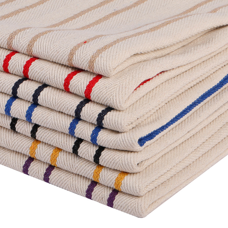 厂家直销 新款条纹色织提花布料箱包鞋材手袋棉麻面料 现货供应