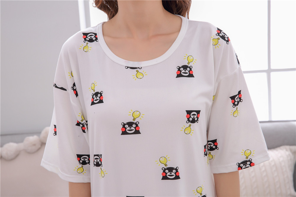 Cute Casual Style Short Sleeves Round Collar Polyester Lover’s Clothes Pajamas display picture 24