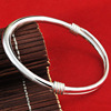 Metal glossy silver bracelet