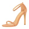 European and American fashion sexy women’s sandals thin heel super high heel suede open toe one line with summer high he