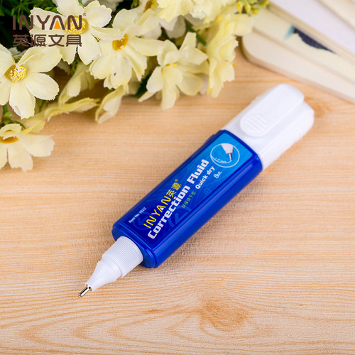 Yingyuan CP-1622 Office Correction Fluid Blue Conventional Simple Large Capacity Steel Head Correction Fluid Stationery Wholesale