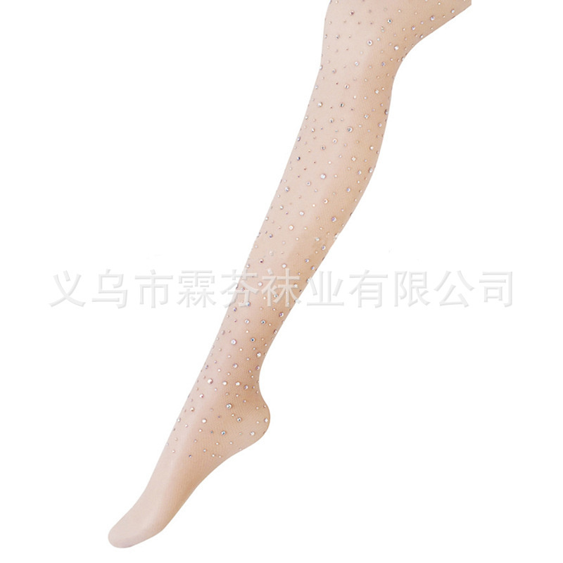 Medias sexy medias de malla de diamantes de imitación sexy de Europa y América sexy calcetines de malla con malla de diamante