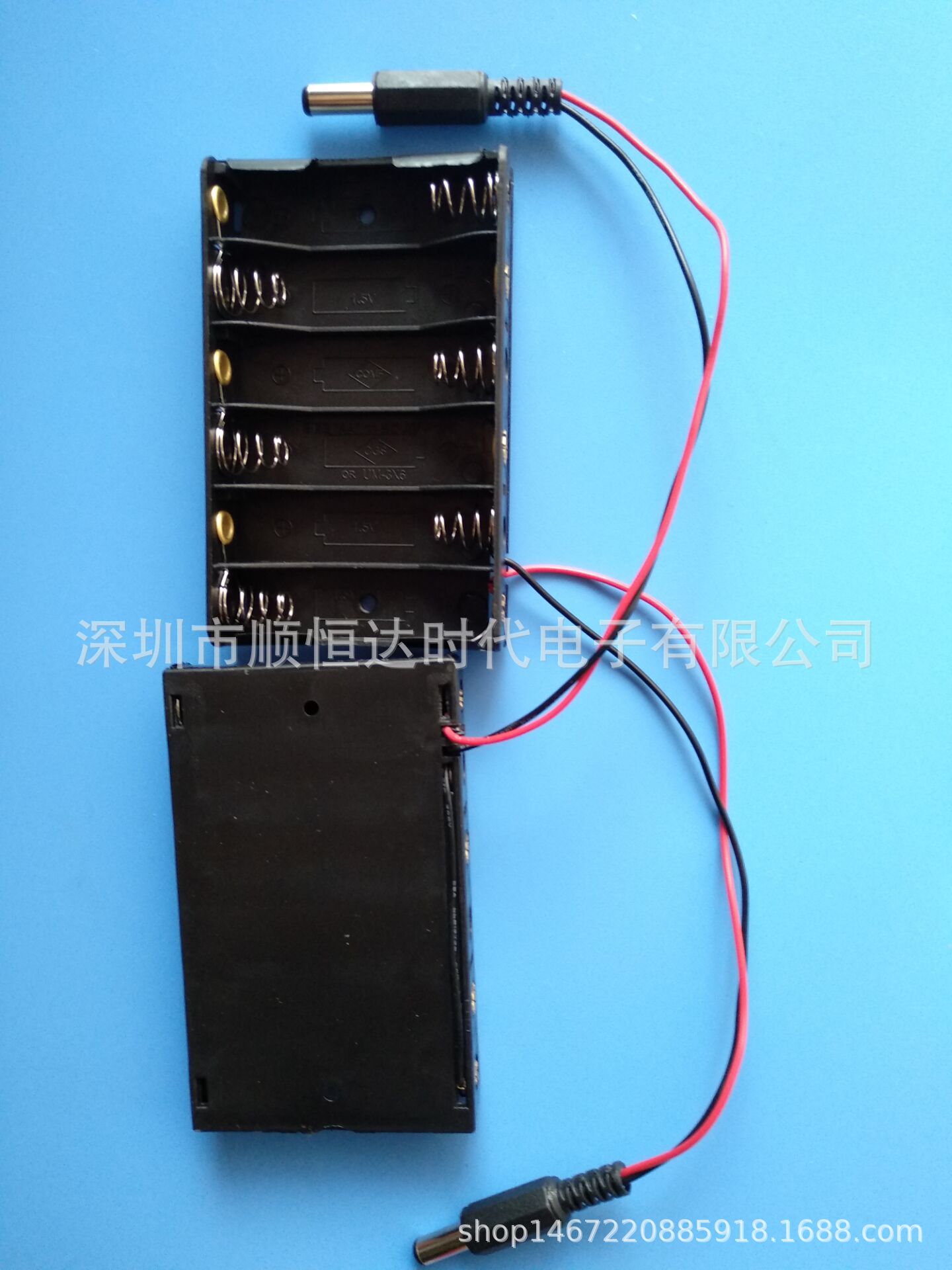 电池盒六节五号无盖 AA AAA6节5号带DC红黑线 1 2 3 4 6 8节5 7号