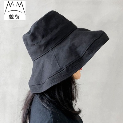 帽子女夏渔夫帽大沿大檐防晒防紫外线户外日系韩版百搭遮阳太阳帽