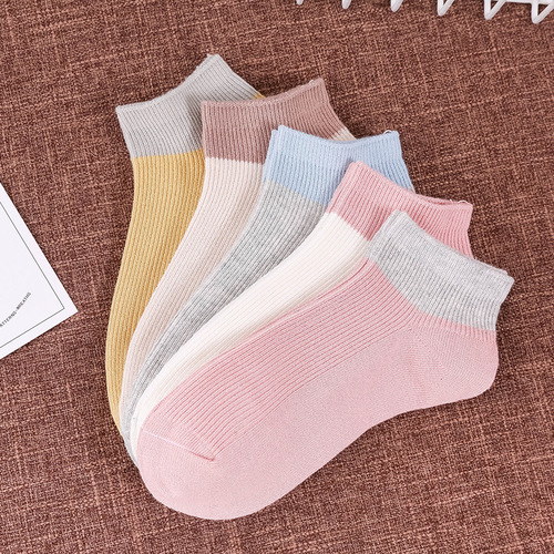  Spring and Summer New Socks Japanese Women's Boat Socks Cotton Low Cut Dots Breathable Thin Cotton Short Women's Socks Wholesale