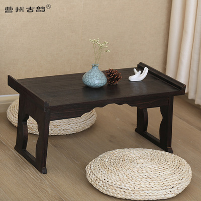折叠飘窗实木桌子榻榻米简约日式炕几矮桌小茶几地台桌折叠茶几|ms