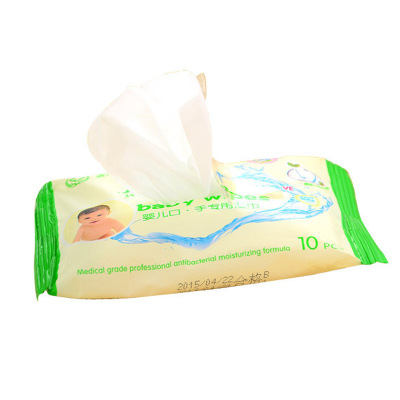 baby Dedicated clean Wet wipes Baby cleansing 10 Pack Wipes Non-woven fabric Wet wipes wholesale