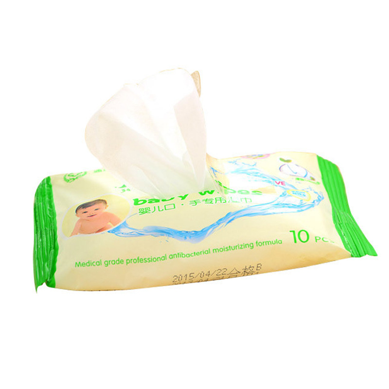 baby Dedicated clean Wet wipes Baby cleansing 10 Pack Wipes Non-woven fabric Wet wipes wholesale