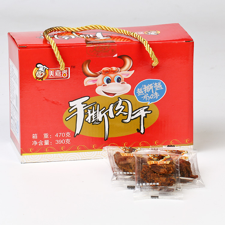 美佳香美嘉香手撕肉干猪肉干猪肉脯肉类小零食特产食品肉类零食|ru