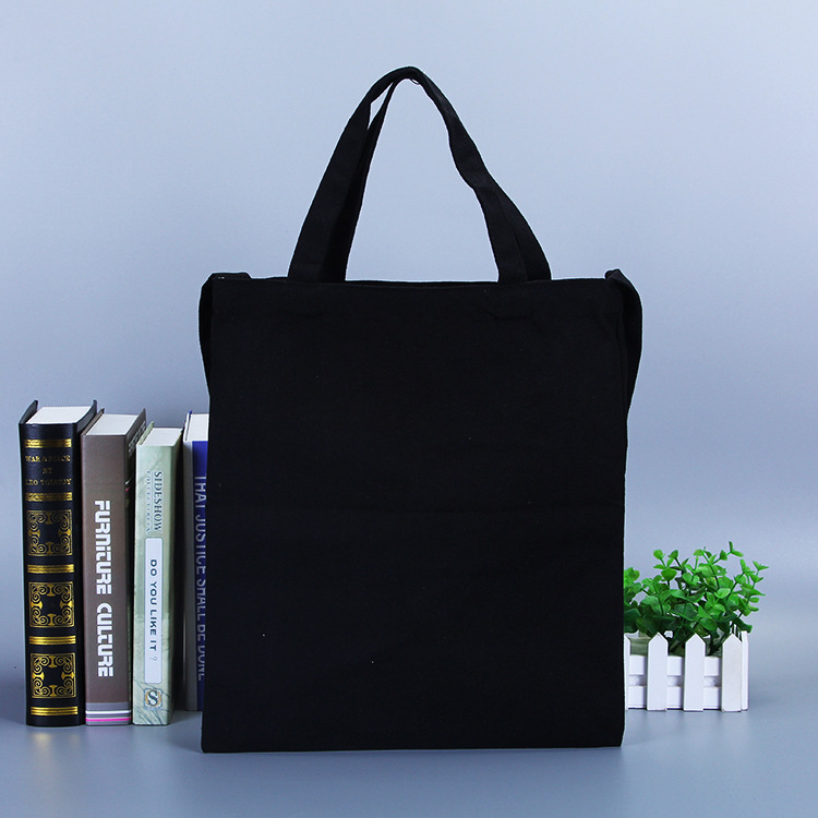 广告帆布袋 专业定做环保帆布袋通用高质量黑色棉布购物手提袋