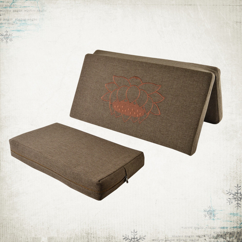 厂家直销佛教用品高弹细麻方形棕板绣花拜垫打坐垫蒲团家庭佛龛|ms