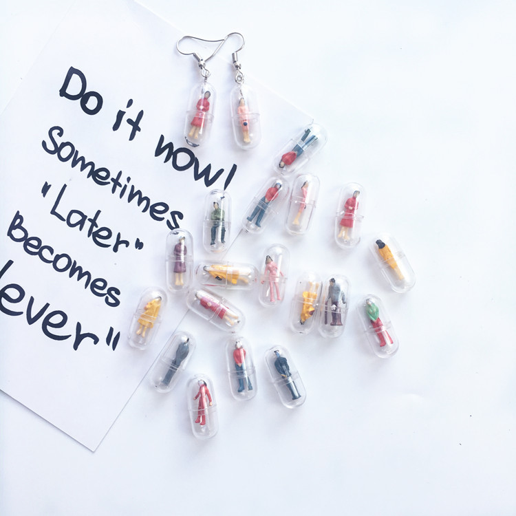 6g Weight Iron Ear Needle Material 1 Pair Retro Geometric Plastic Drop Earrings
