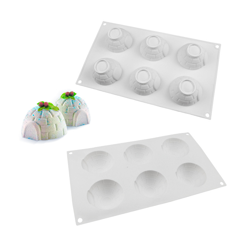 78-圣诞节蒙古包慕斯硅胶蛋糕模具戚风矽胶烘焙模法