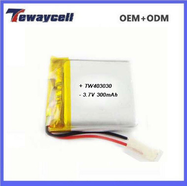 403030小聚合物锂电音箱行车记录数码电子锂电池300MAH带保护板