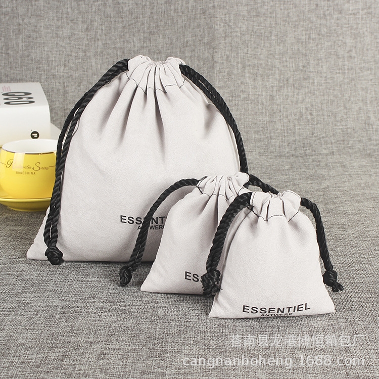 热销抽绳麻布袋 束口环保仿麻收纳袋盘玩玉器包装袋定制logo