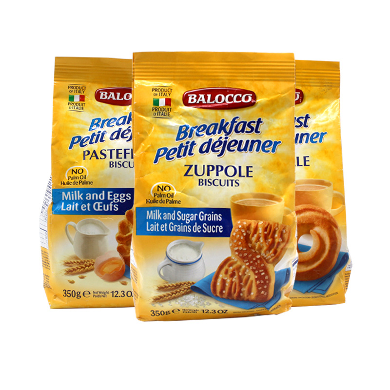 意大利进口BALOCCO柠檬味鸡蛋饼干 牛奶味曲奇 休闲食品批发350g|ru