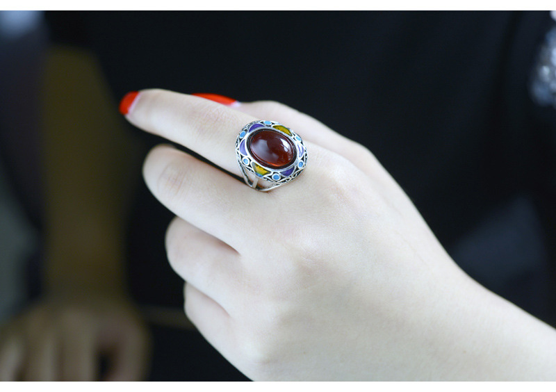 Fashion Vintage Inlaid Ruby Ring Jewelry Wholesale Ring display picture 5