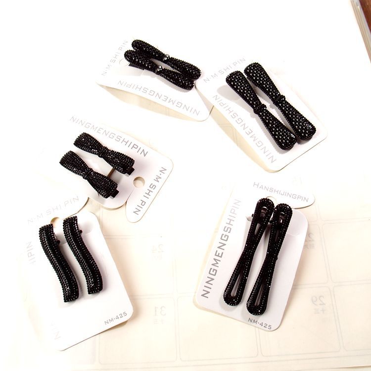 Black Imitation Rhinestone Hairpin display picture 3