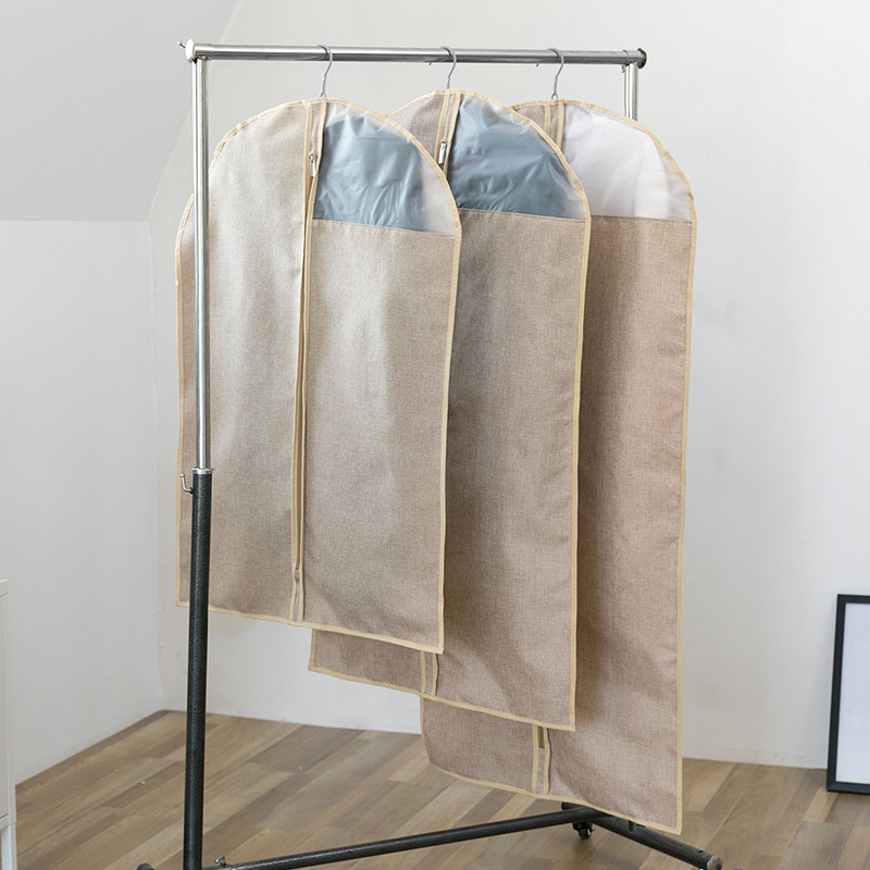 棉麻衣服防尘罩挂衣袋子大衣西服袋防尘袋衣罩家用收纳衣物防尘套