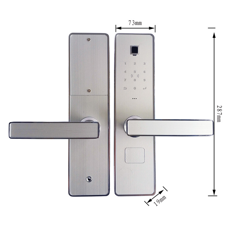 指纹锁oem钛合金酒店公寓指纹锁 酒店工程门锁游行短租房刷卡锁