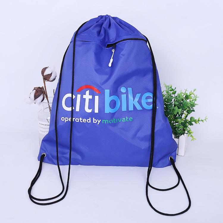 运动背包篮球包210d尼龙布防水拉链束口袋旅行运动拉绳户外骑行包