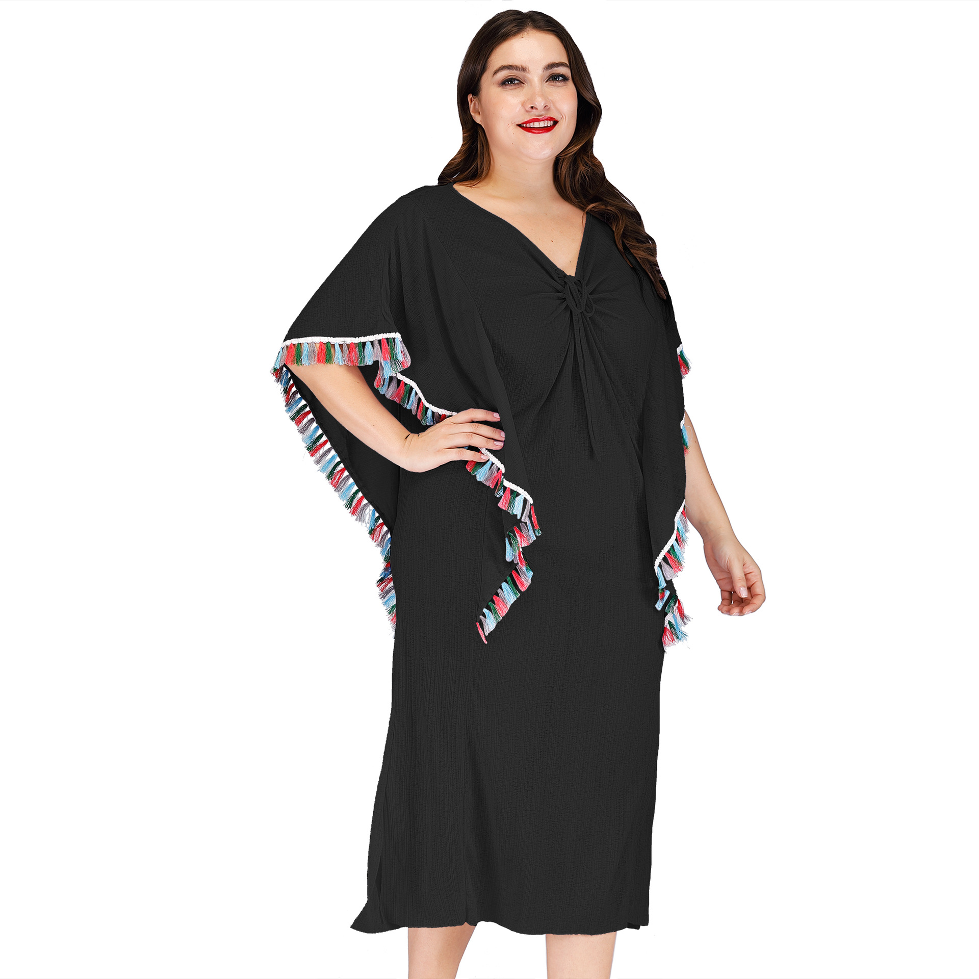 plus size irregular beach dress NSOY45937