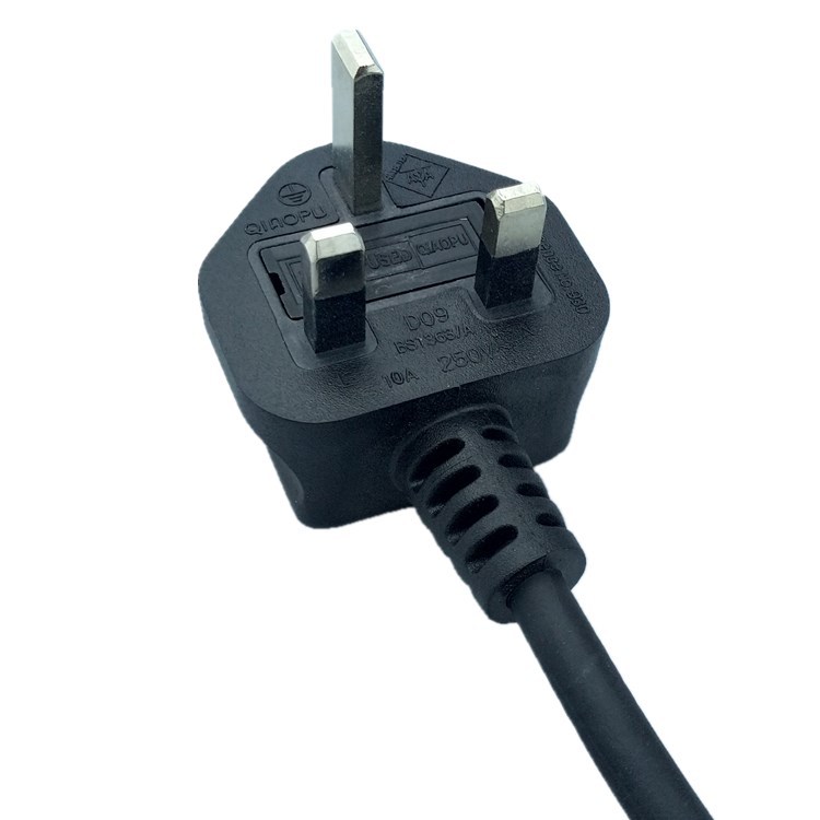 英规八字尾 英式电源线英插头线品质尾电源线三插橡胶线