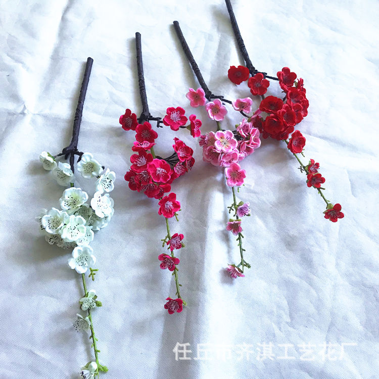 仿真桃花枝家居装饰花塑料假花粉色仿真梅花樱花园林大树绿化工程详情25